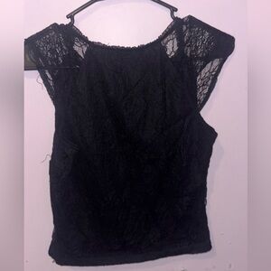 black lace top